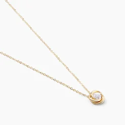 Collier Manjula Or Jaune Oxyde De Zirconium