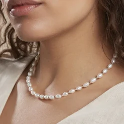 Collier Marame Or Jaune Perle De Culture