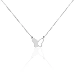 Collier Maria Argent Blanc