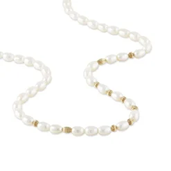 Collier Marie-viviane Or Jaune Perle De Culture