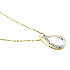 Collier Marilynn Or Bicolore Diamant Blanc