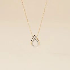 Collier Marilynn Or Bicolore Diamant Blanc