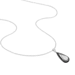 Collier Marina Cera Argent Blanc Céramique Et Oxyde De Zirconium