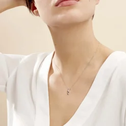 Collier Marina Or Blanc Diamant