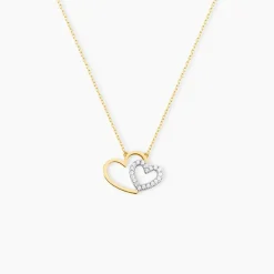 Collier Marineta Or Jaune Oxyde De Zirconium