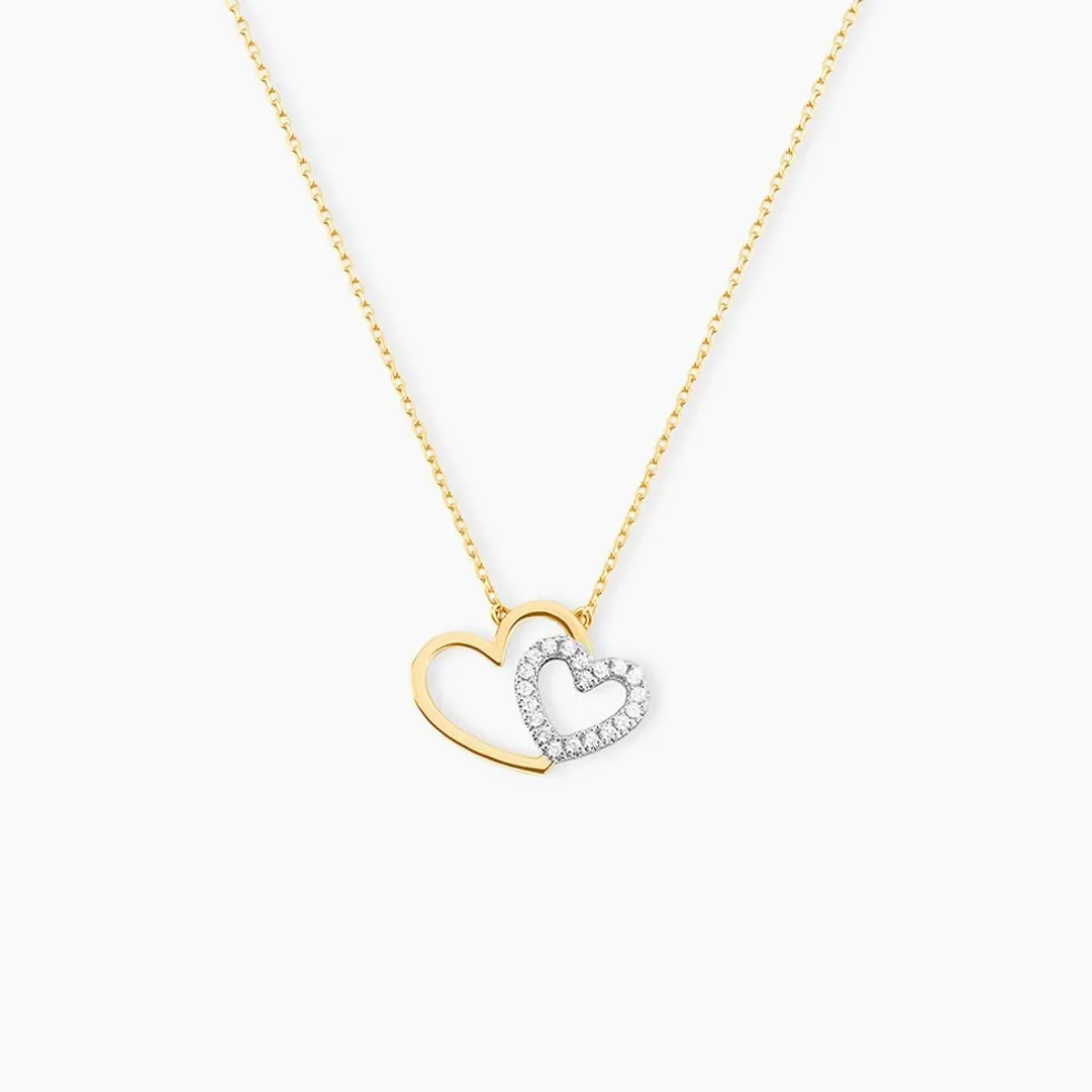 Collier Marineta Or Jaune Oxyde De Zirconium