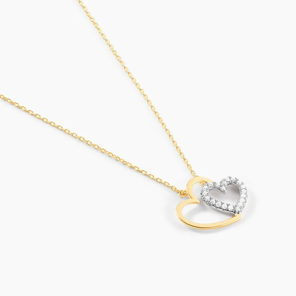 Collier Marineta Or Jaune Oxyde De Zirconium