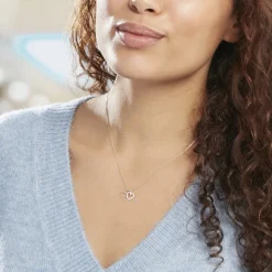 Collier Marineta Or Jaune Oxyde De Zirconium