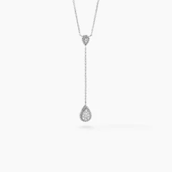 Collier Mariona Or Blanc Diamant