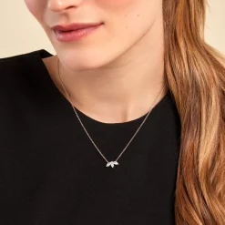 Collier Marquise Or Jaune Oxyde De Zirconium