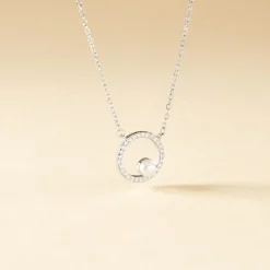 Collier Marthe Argent Blanc Perle De Culture Et Oxyde De Zirconium