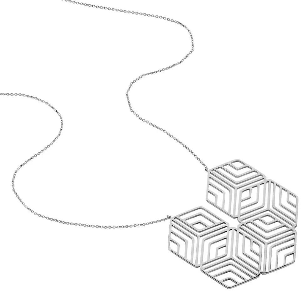 Collier Martine Acier Blanc