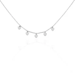 Collier Maryline Argent Blanc