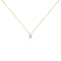 Collier Mei Or Jaune Diamant