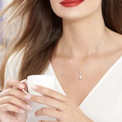 Collier Mellie Argent Blanc Perle De Culture Et Oxyde De Zirconium