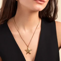 Collier Mermaid Acier Jaune