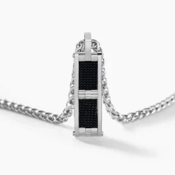 Collier Messy Acier Blanc