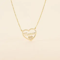 Collier Micarla Or Jaune Oxyde De Zirconium