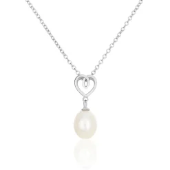 Collier Miley Argent Blanc Perle De Culture