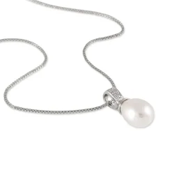 Collier Miley Argent Blanc Perle De Culture