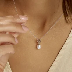 Collier Miley Argent Blanc Perle De Culture