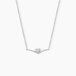 Collier Miline Argent Blanc Oxyde De Zirconium