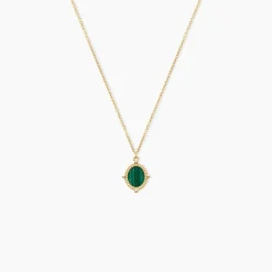 Collier Mirage Or Jaune Malachite