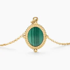 Collier Mirage Or Jaune Malachite