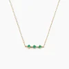 Collier Muhsina Or Jaune Emeraude