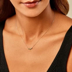 Collier Muhsina Or Jaune Emeraude