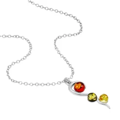 Collier Murriel Argent Blanc Ambre