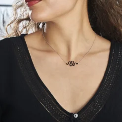 Collier Muses Argent Oxydes De Zirconium