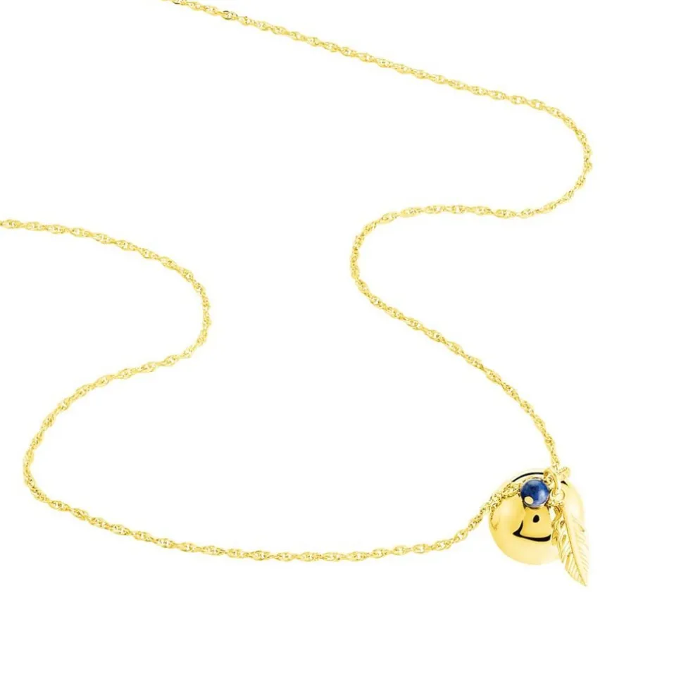 Collier My Bola Acier Jaune Aventurine