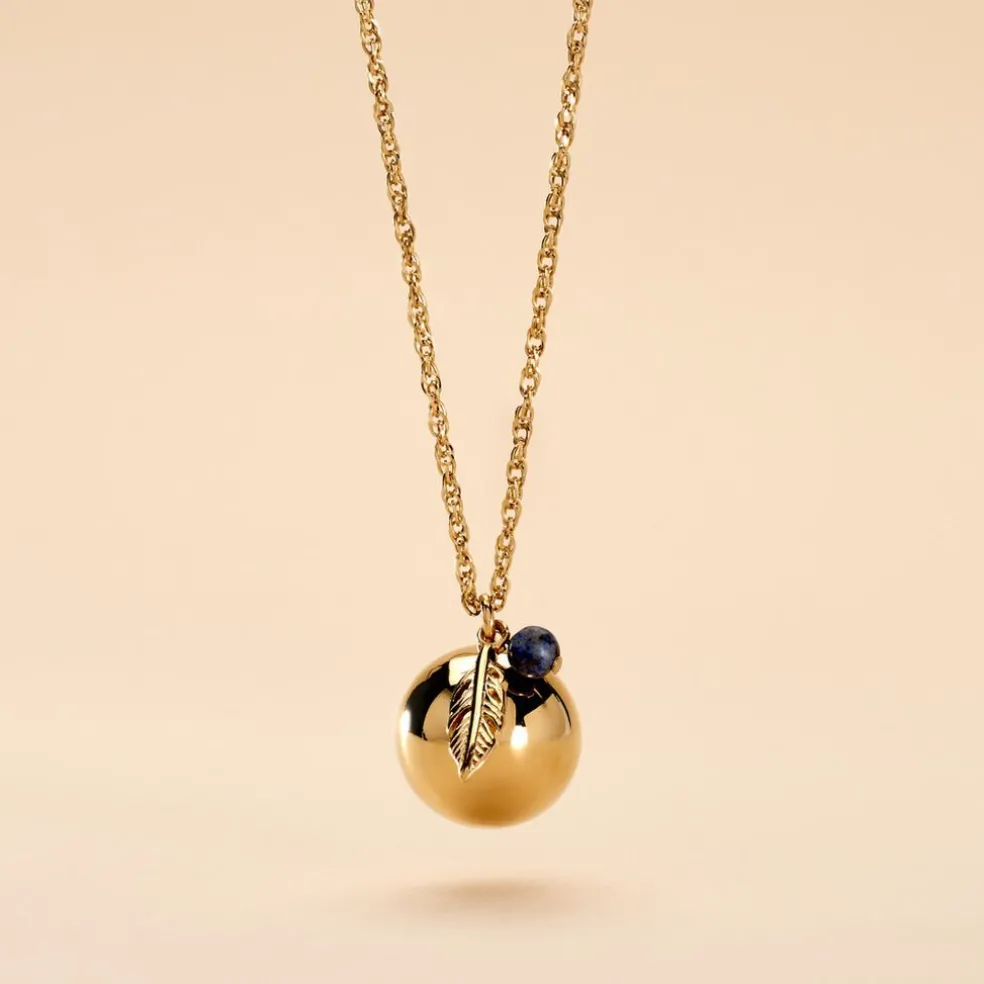 Collier My Bola Acier Jaune Aventurine