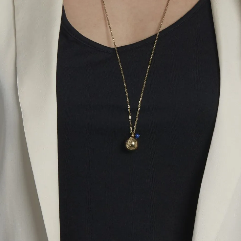 Collier My Bola Acier Jaune Aventurine