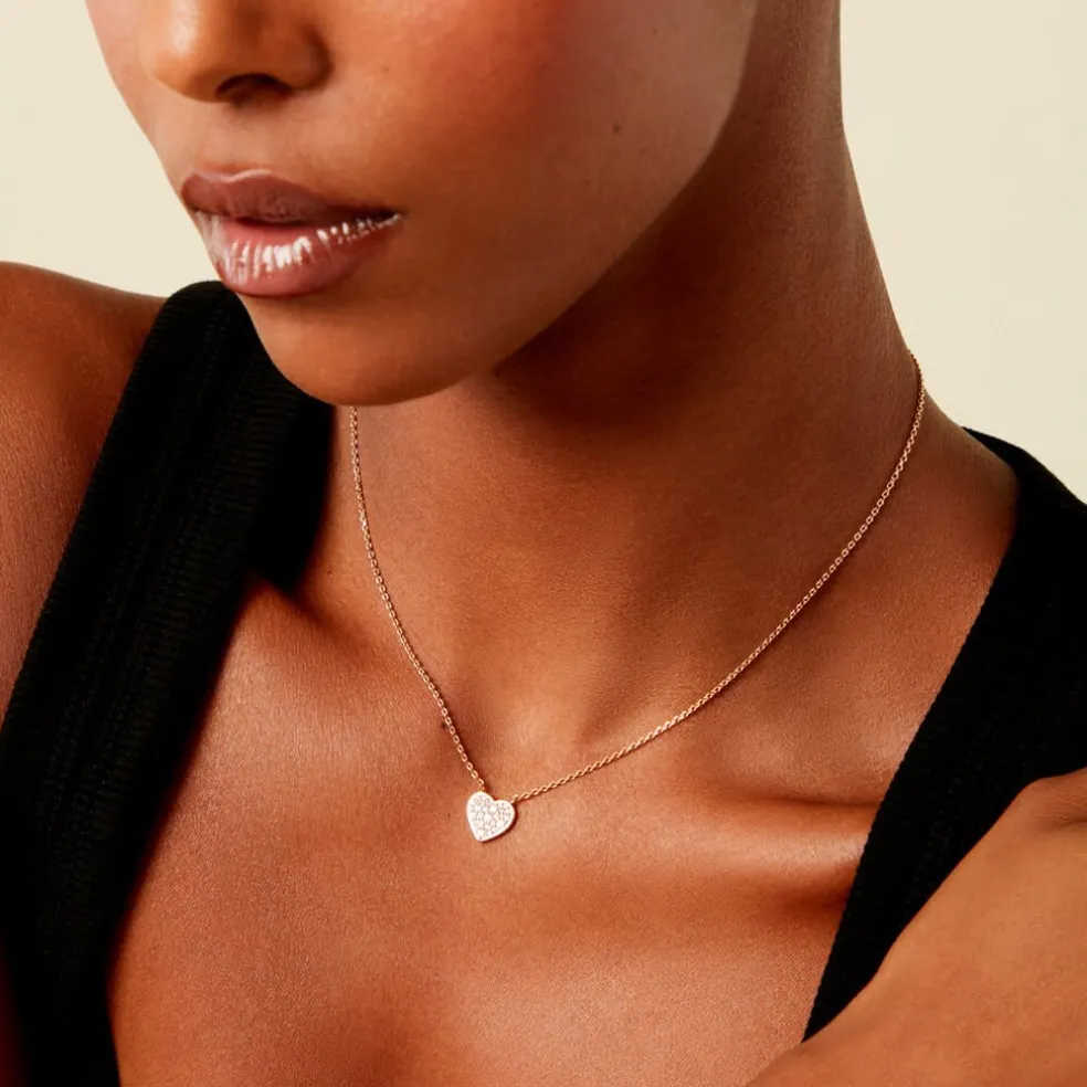 Collier Nafissa Plaque Or Jaune Oxyde De Zirconium