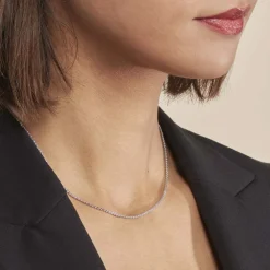 Collier Nahila Argent Blanc