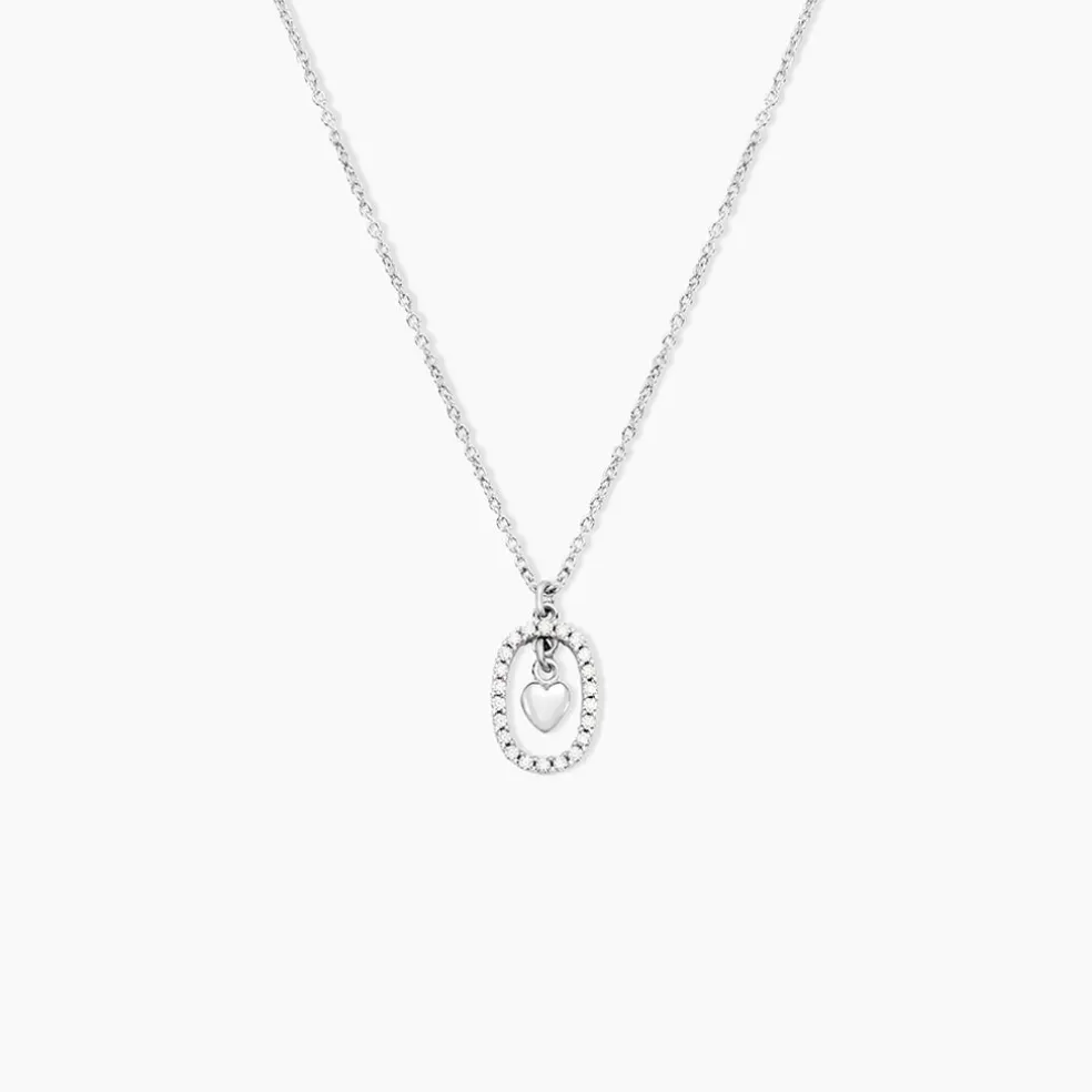 Collier Naly Argent Blanc Oxyde De Zirconium