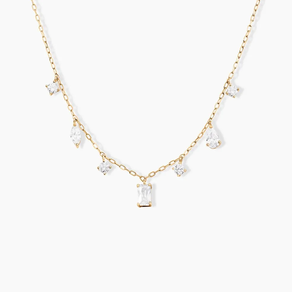 Collier Nanashi Or Jaune Oxyde De Zirconium