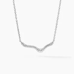 Collier Nandie Argent Blanc Oxyde De Zirconium