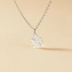 Collier Naomie Argent Blanc