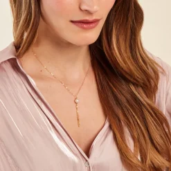 Collier Narca Or Jaune Perle De Culture