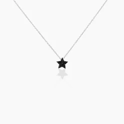 Collier Nasima Argent Blanc Spinelle