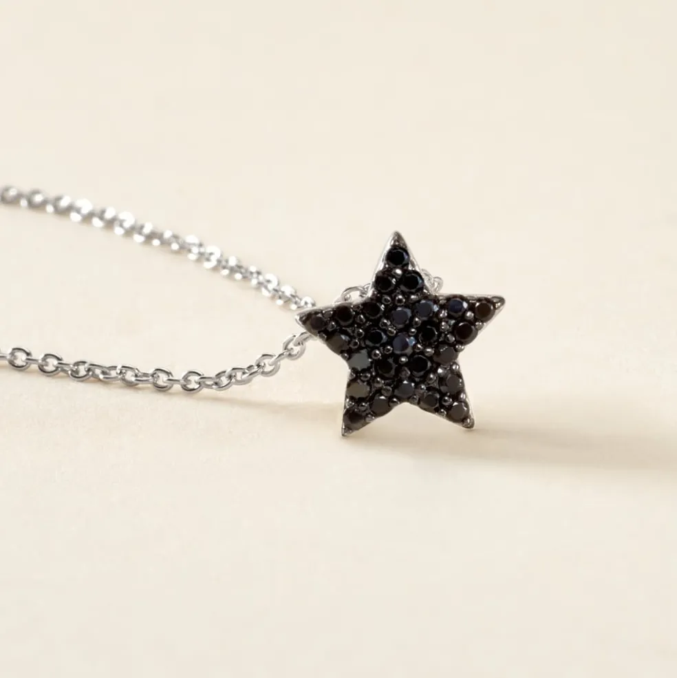 Collier Nasima Argent Blanc Spinelle