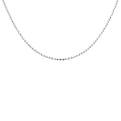 Collier Nateo Boules Argent Blanc