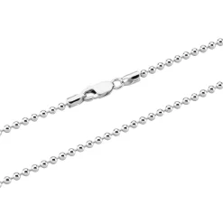 Collier Nateo Boules Argent Blanc