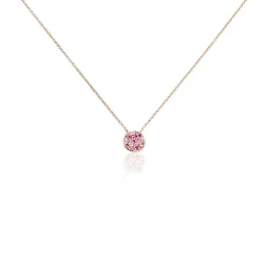 Collier Nelig Argent Rose Oxyde De Zirconium