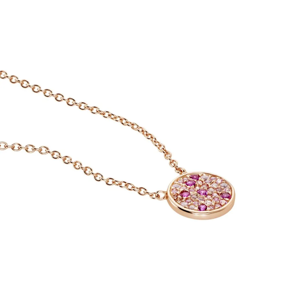 Collier Nelig Argent Rose Oxyde De Zirconium