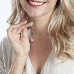 Collier Nelig Argent Rose Oxyde De Zirconium