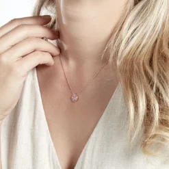 Collier Nelig Argent Rose Oxyde De Zirconium